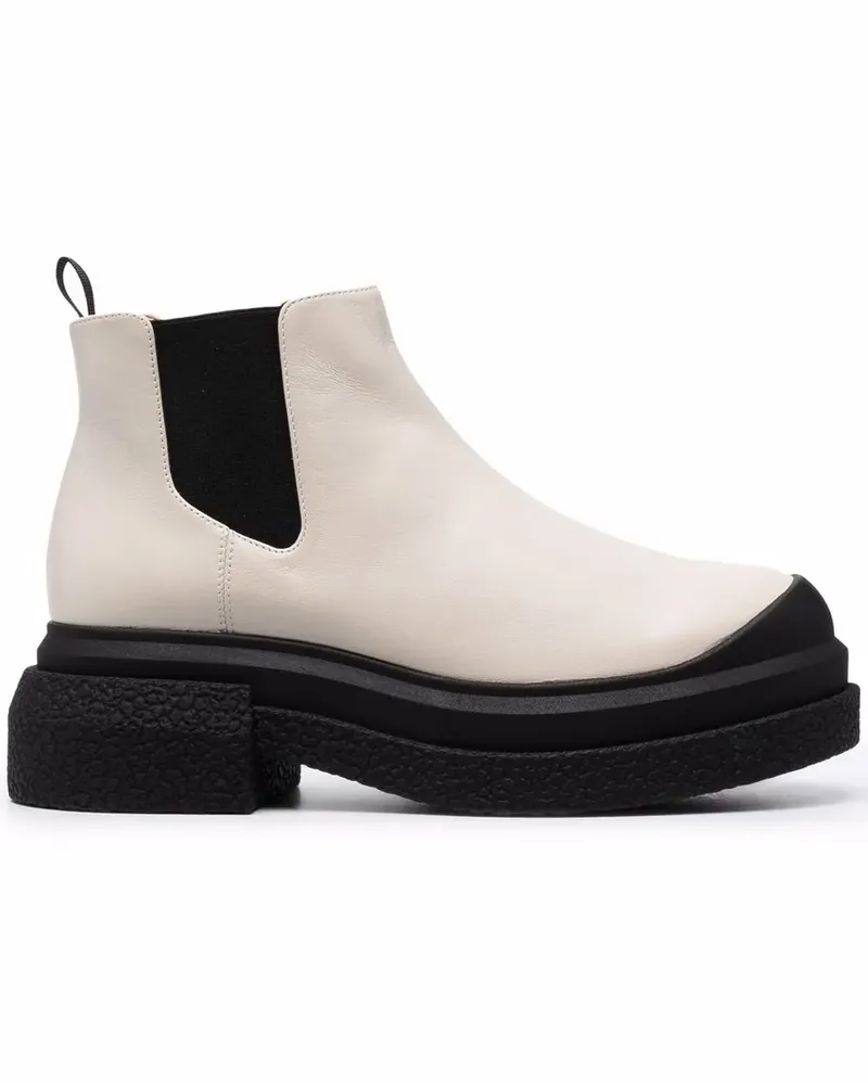 Stuart Weitzman Stiefeletten mit dicker Sohle - Nude Nude