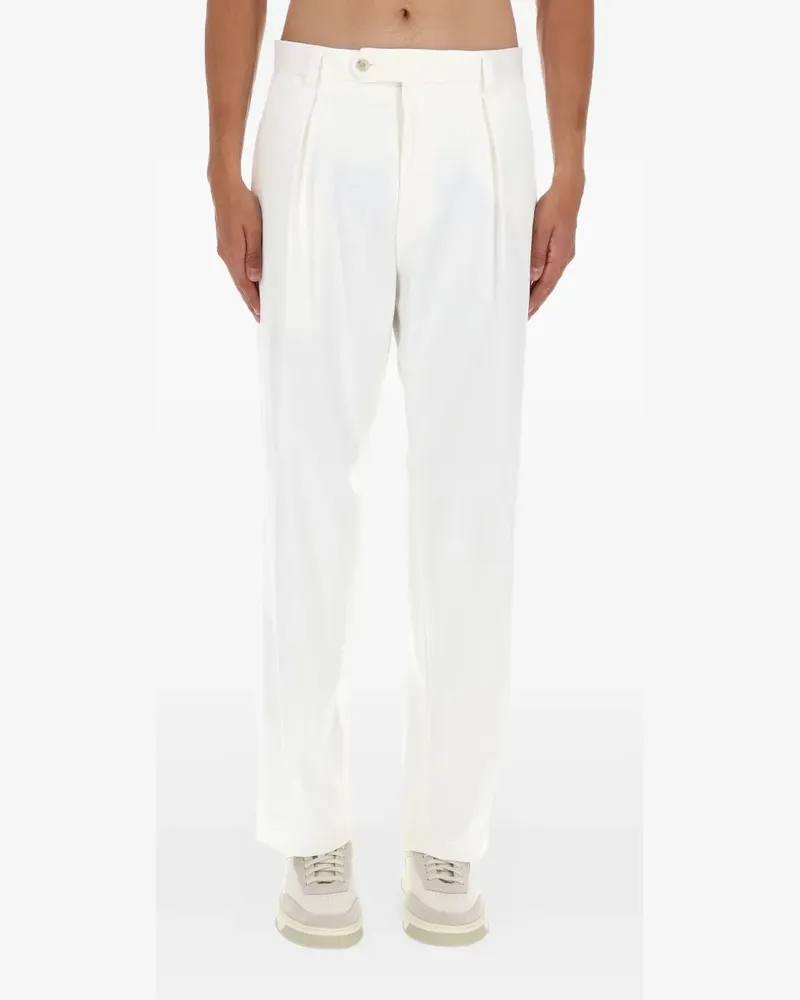 HUGO BOSS x David Beckham pleated trousers - Weiß Weiß