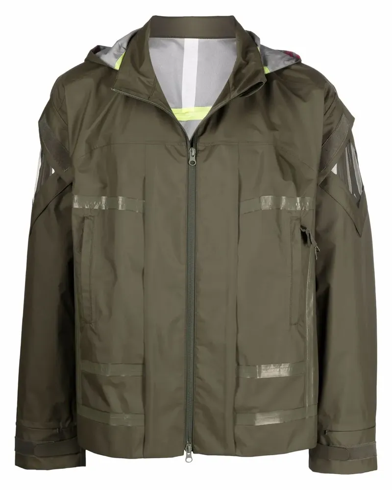 Undercover Kapuzenjacke mit A-Print - Grün Grün