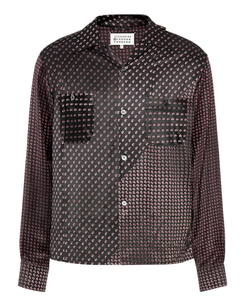 Maison Margiela paisley-print long-sleeve shirt - Schwarz Schwarz