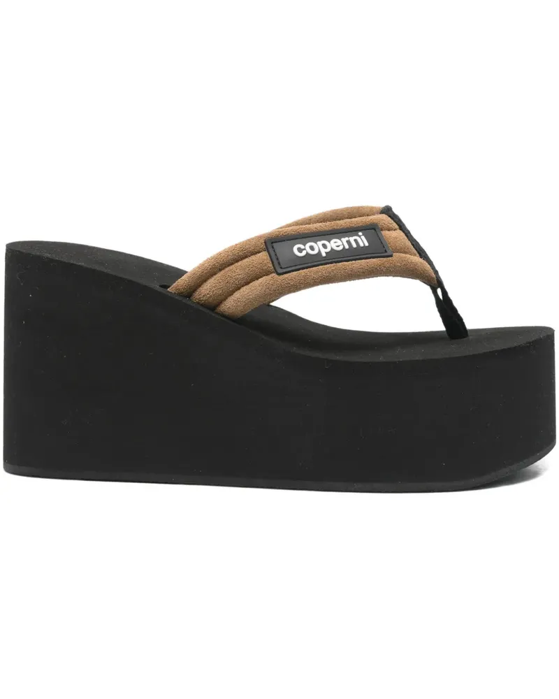 COPERNI platform logo-plaque heeled sandals - Schwarz Schwarz