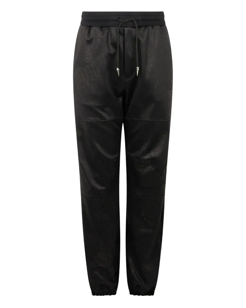 Roberto Cavalli Hose mit Jacquardmuster - Schwarz Schwarz