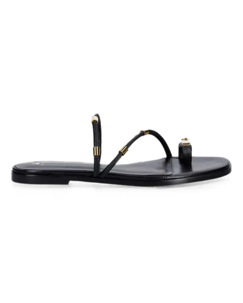 Patrizia Pepe hardware-detail toe-strap sandals - Schwarz Schwarz