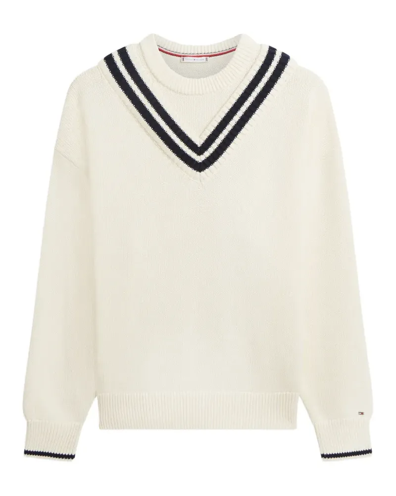 Tommy Hilfiger stripe-detail sweater - Nude Nude
