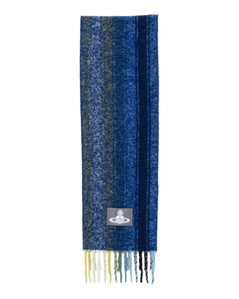 Vivienne Westwood Schal mit Orb-Patch - Blau Blau