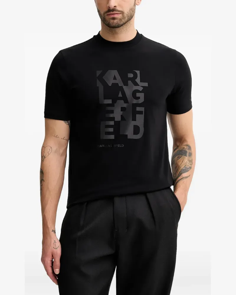 Karl Lagerfeld logo-print short-sleeve T-shirt - Schwarz Schwarz