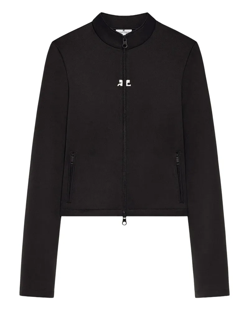 Courrèges Cropped-Jacke mit Reißverschluss - Schwarz Schwarz
