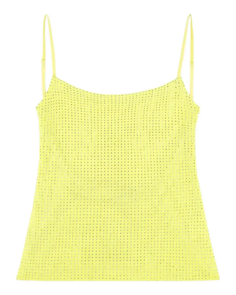 Area crystal-embellished top - Gelb Gelb