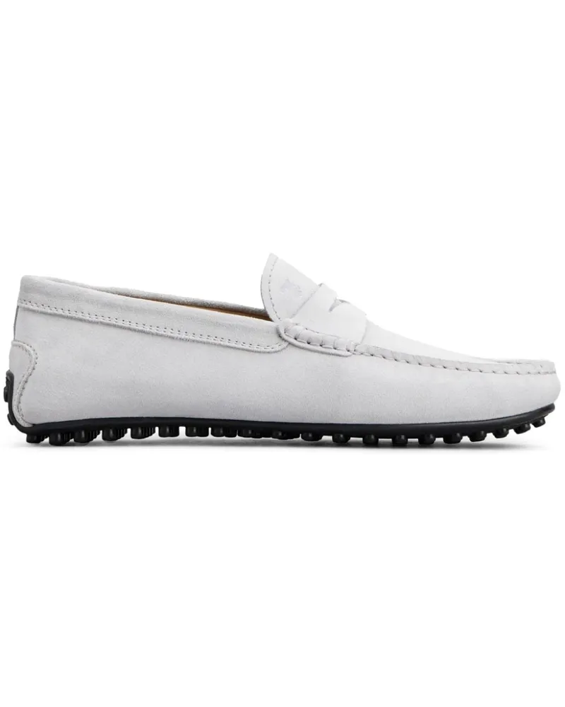 TOD'S City Gommino Loafer aus Wildleder - Weiß Weiß
