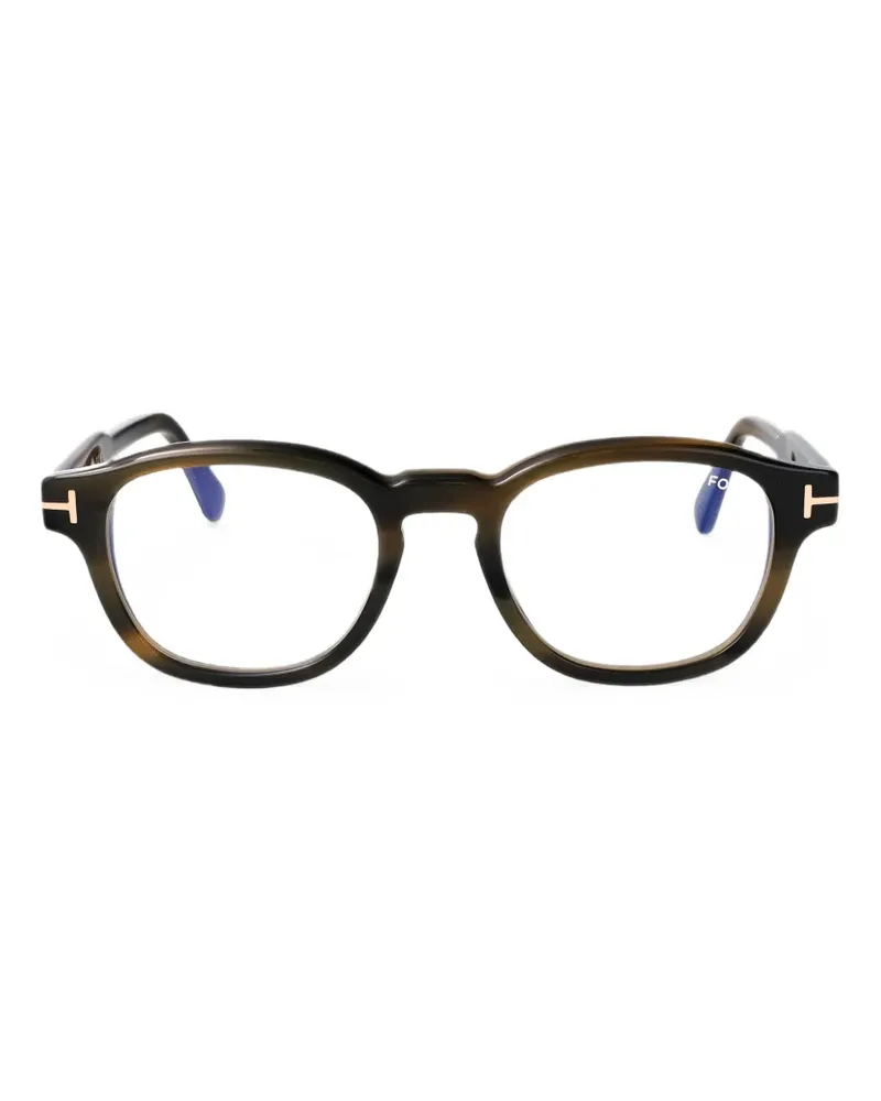 Tom Ford tortoiseshell-effect round-frame glasses - Braun Braun