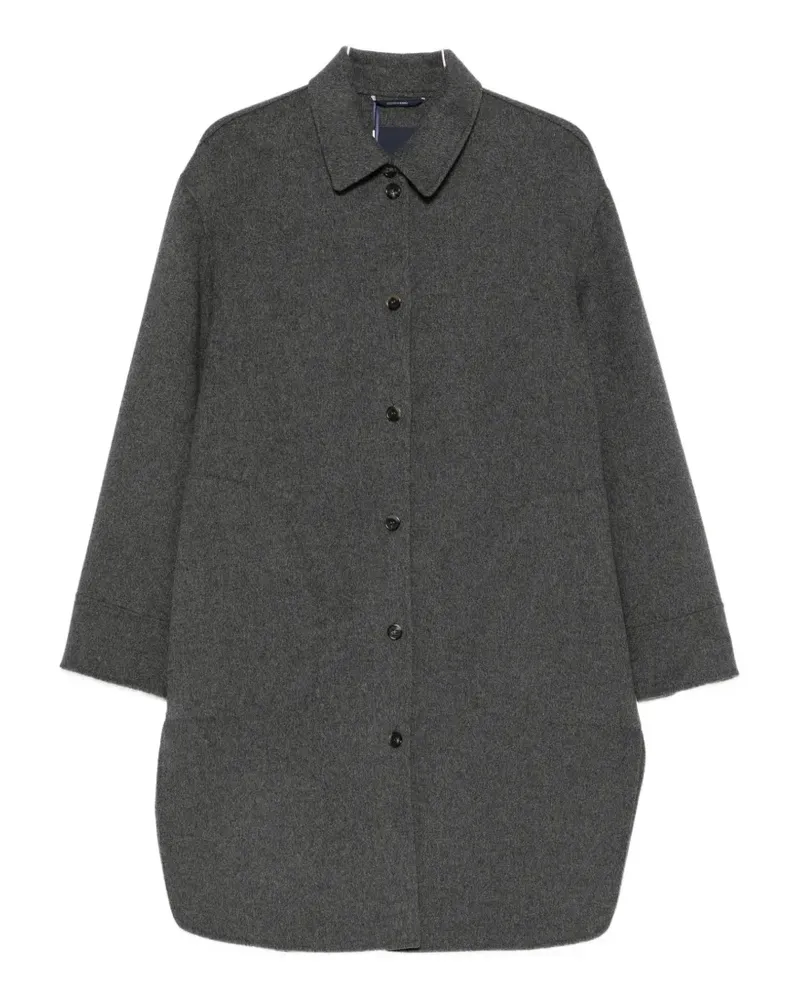 Max Mara long-sleeve button-fastening coat - Grau Grau