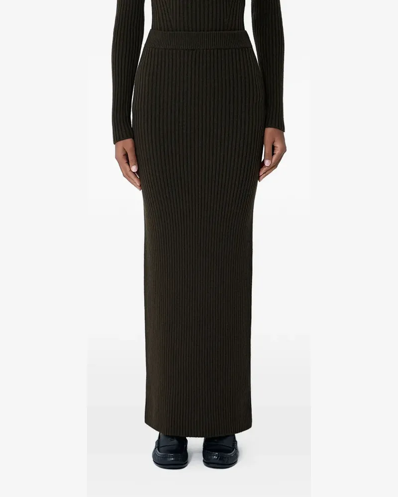 Max Mara ribbed elasticated midi skirt - Grün Grün
