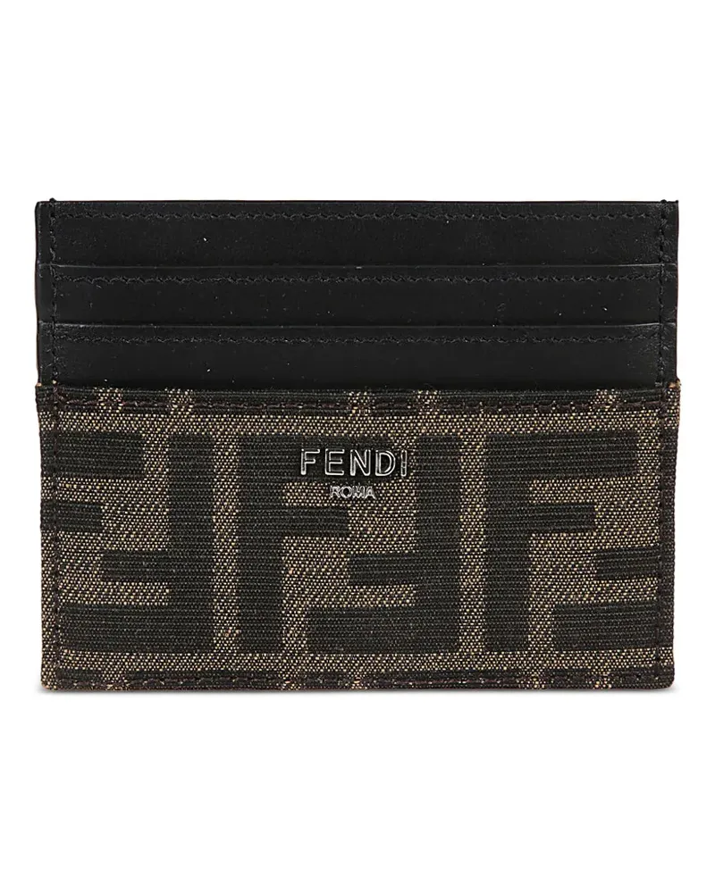 Fendi Kartenetui aus Jacquard - Schwarz Schwarz
