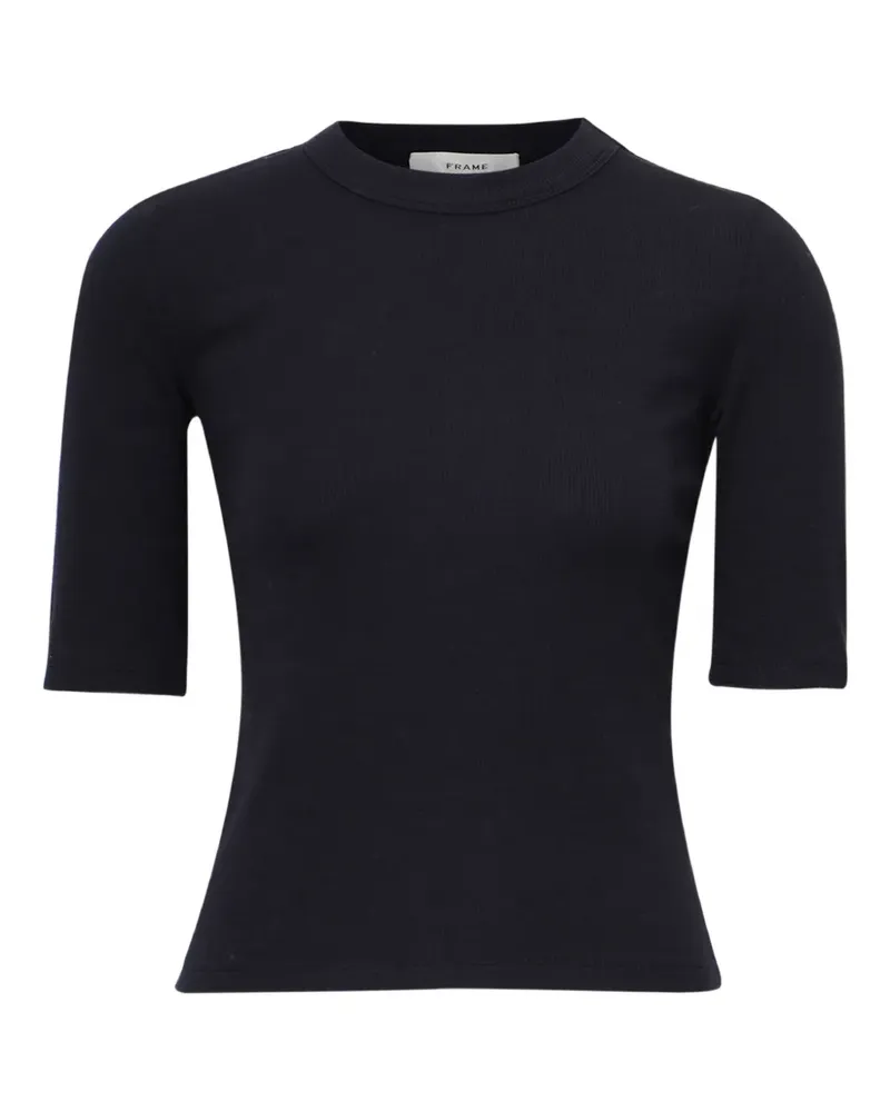 Frame Denim T-Shirt mit rundem Ausschnitt - Schwarz Schwarz