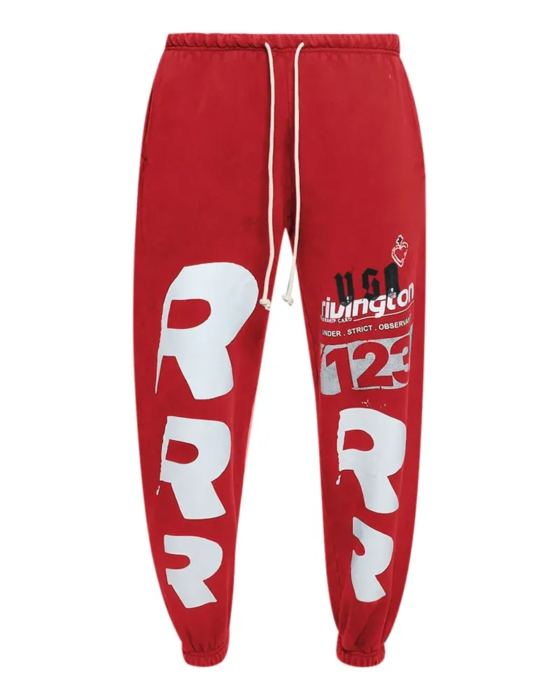 RRR123 Membership Uso Enemy Hose mit grafischem Print - Rot Rot