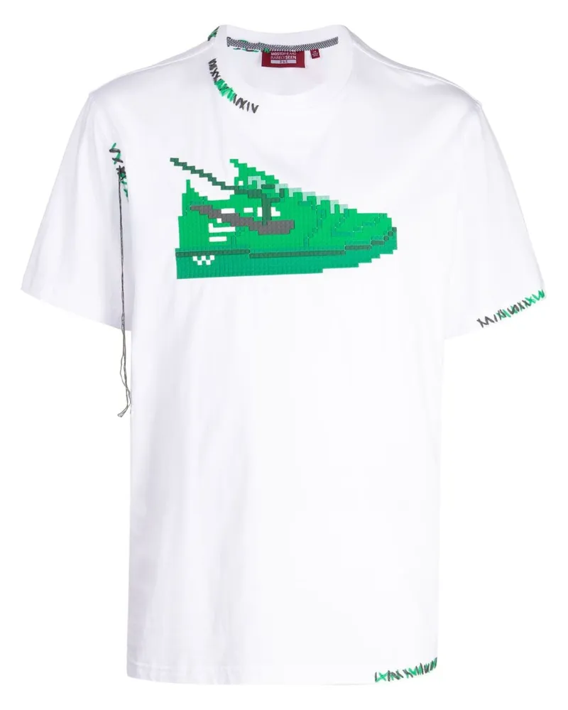 Mostly Heard Rarely Seen T-Shirt mit Sneaker-Print Weiß