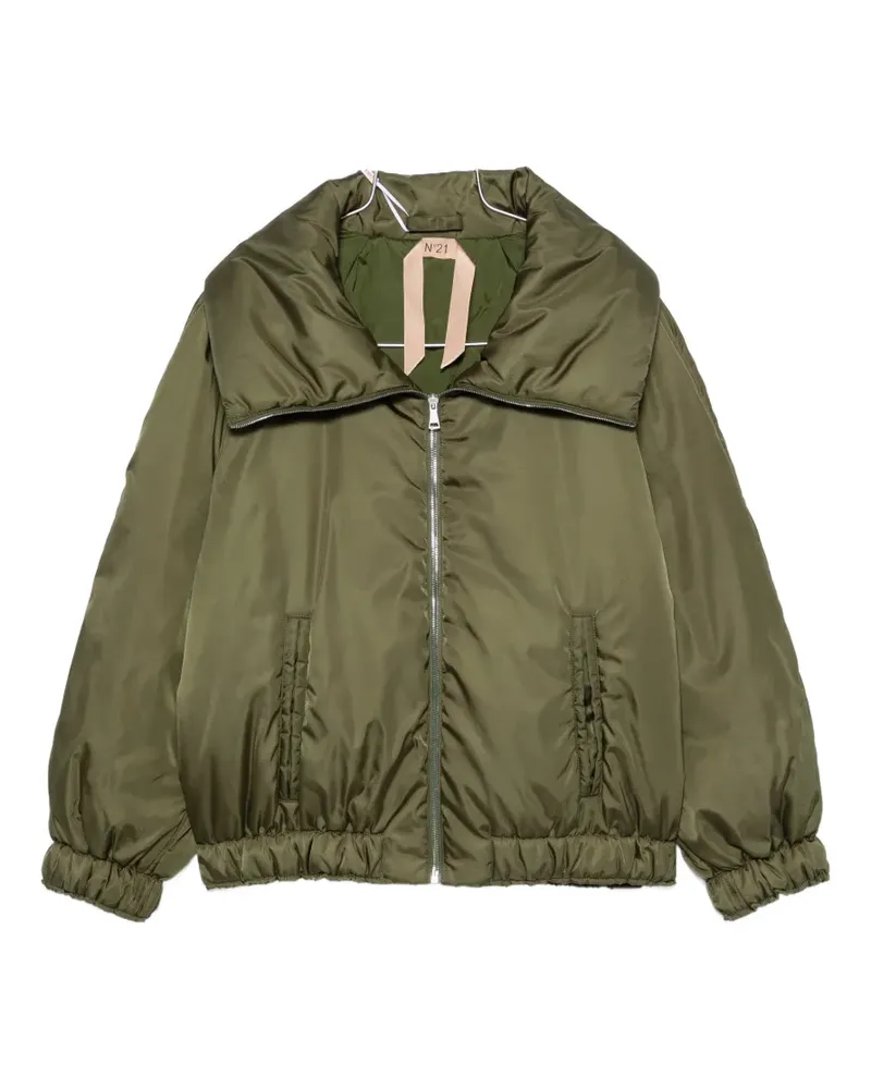 N° 21 zip-fastening padded jacket - Grün Grün