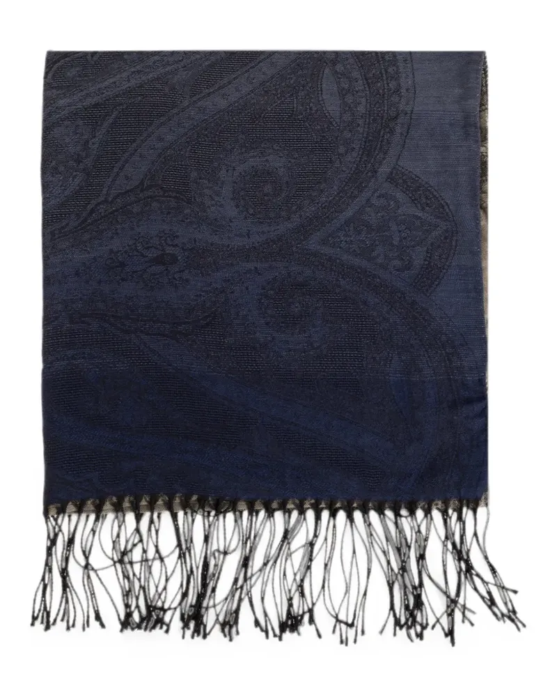 Etro Jacquard-Schal mit Paisleymuster - Blau Blau