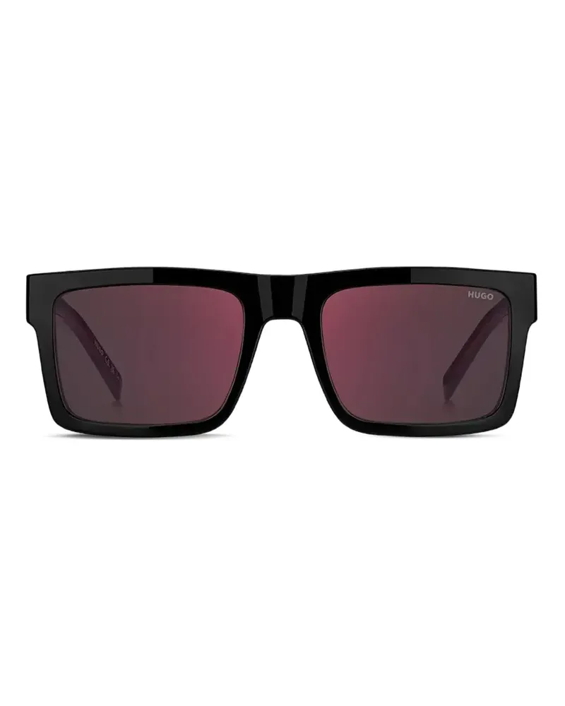 HUGO BOSS Sonnenbrille mit seitlichen Streifen - Schwarz Schwarz