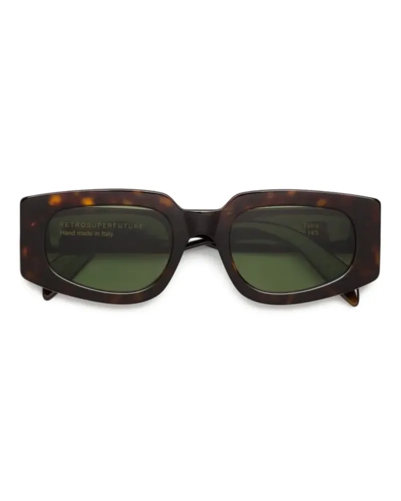 RETROSUPERFUTURE Sonnenbrille mit geometrischem Gestell - Braun Braun