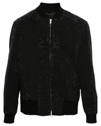 LARDINI Bomberjacke mit Strass Schwarz