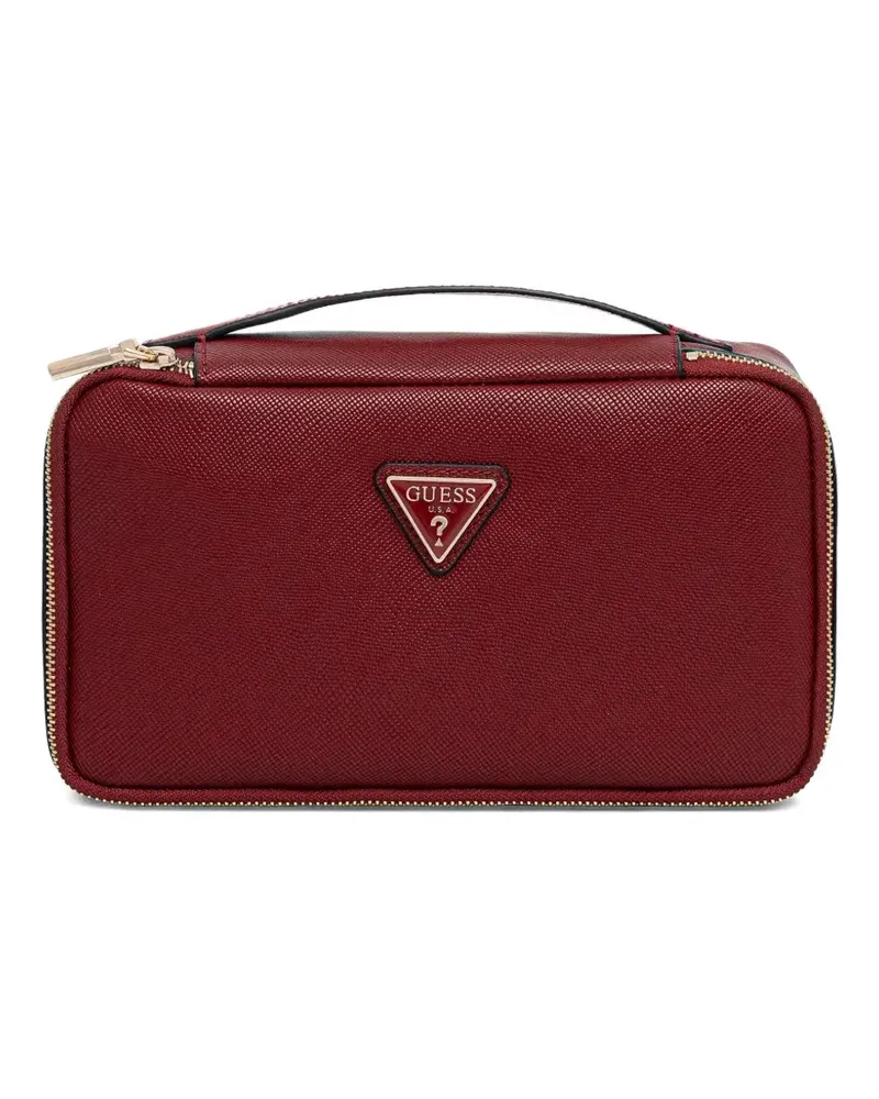 Guess Norom Kosmetiktasche mit Triangel-Logo - Rot Rot