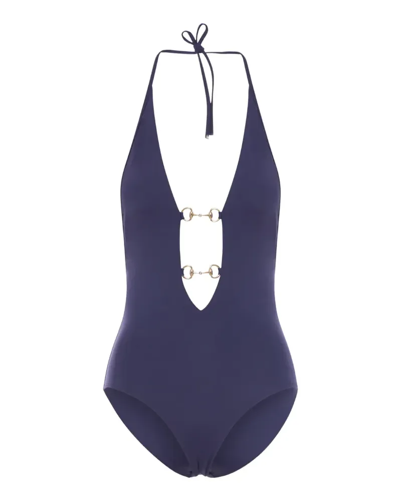 Gucci Horsebit-detail swimsuit - Blau Blau