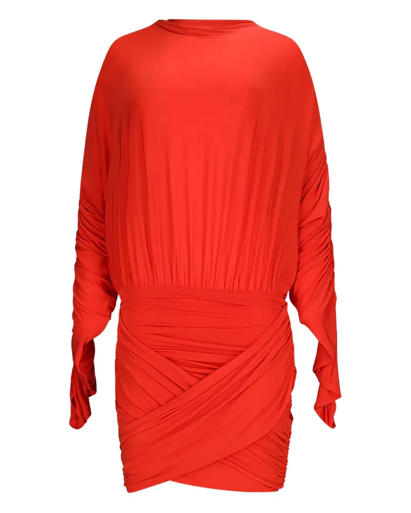 Magda Butrym Langärmeliges Minikleid mit Raffung - Rot Rot