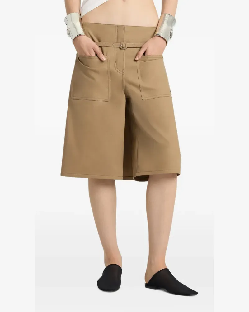 Courrèges Shorts mit Gürtel - Nude Nude