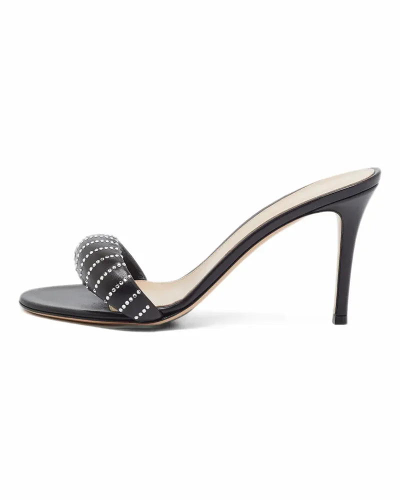 Gianvito Rossi Bijoux crystal-embellished sandals - Schwarz Schwarz