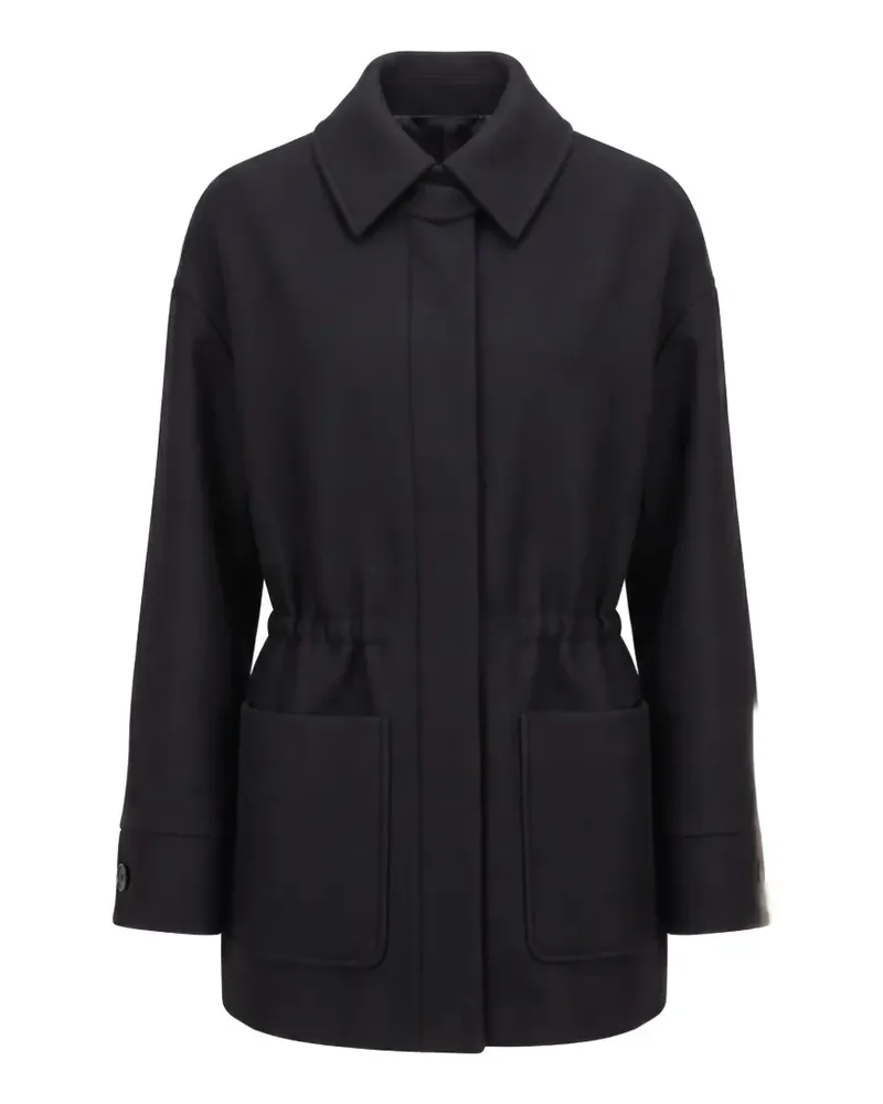Patrizia Pepe drawstring long-sleeve coat - Schwarz Schwarz