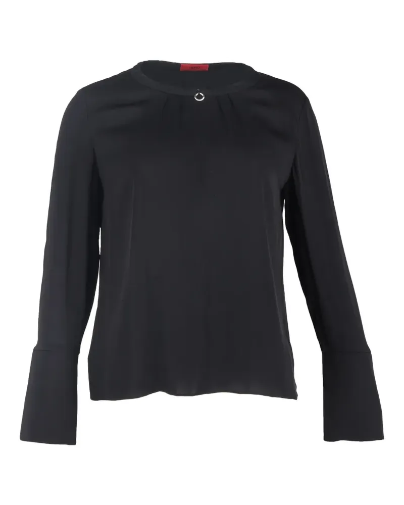 HUGO BOSS Langarmshirt mit Ringdetail - Schwarz Schwarz