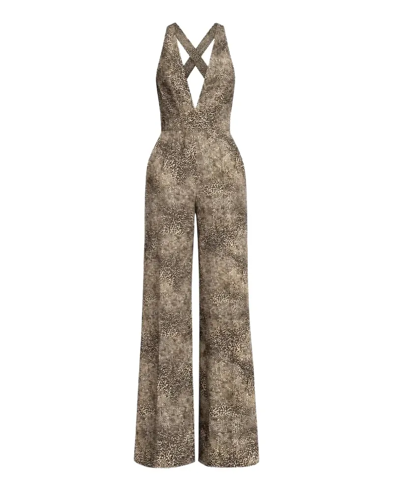 Elie Saab Jumpsuit mit Animal-Print - Nude Nude