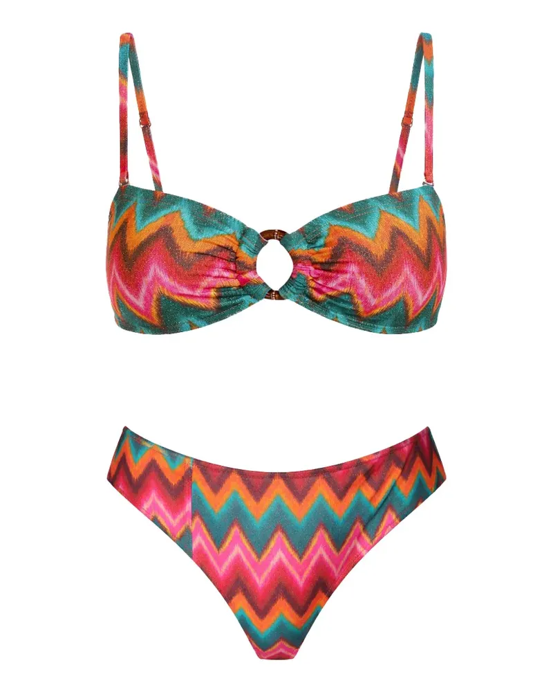 Banana Moon Tupa Nalika zigzag-pattern bikini - Rosa Rosa
