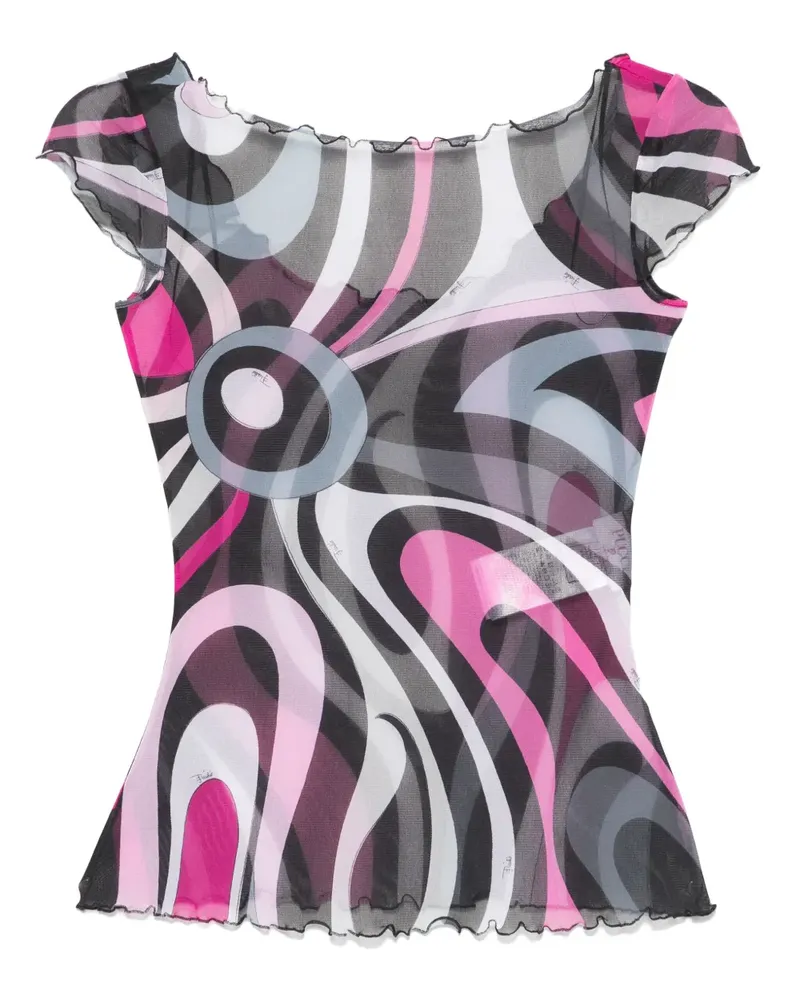 Emilio Pucci T-Shirt mit grafischem Print - Schwarz Schwarz