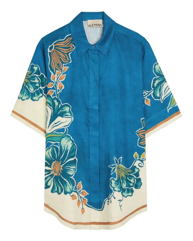 ALEMAIS Luda floral shirt - Blau Blau