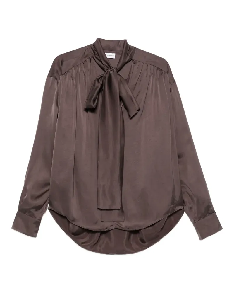 ANDAMANE Geraffte Mathilda Bluse - Braun Braun