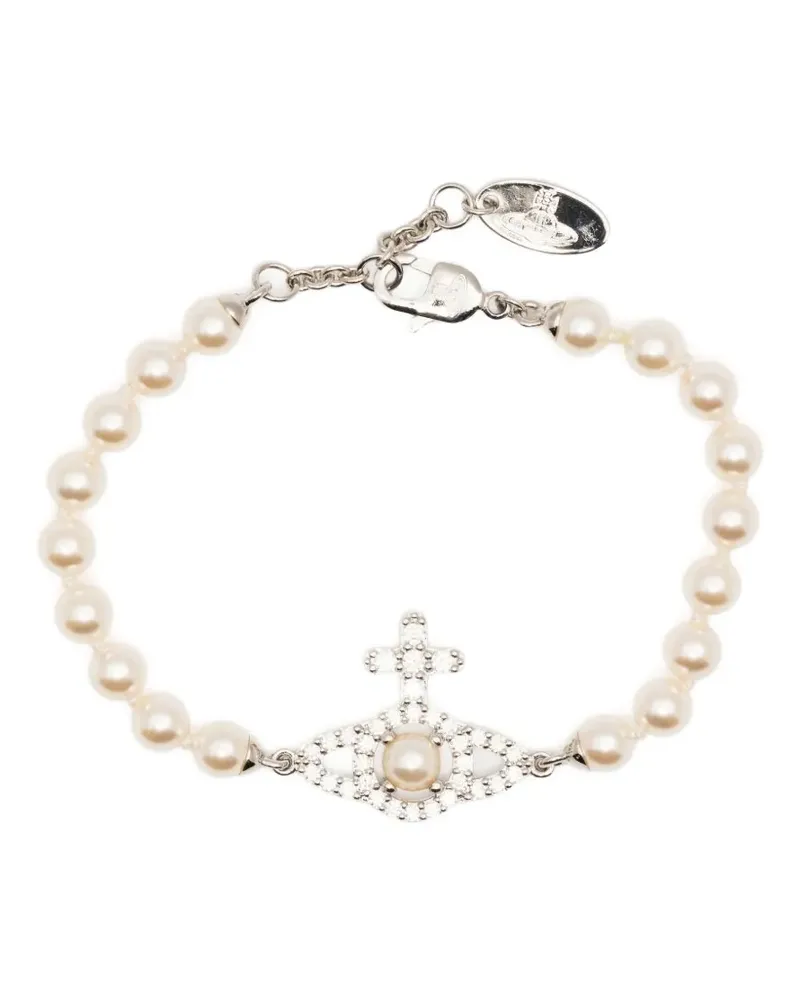 Vivienne Westwood Olympia Kettenarmband mit Perle - Silber Silber