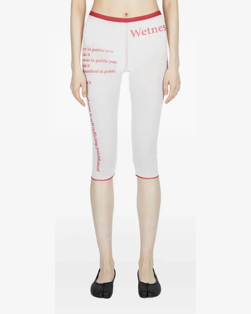 DI PETSA Wet Script Shorts - Weiß Weiß