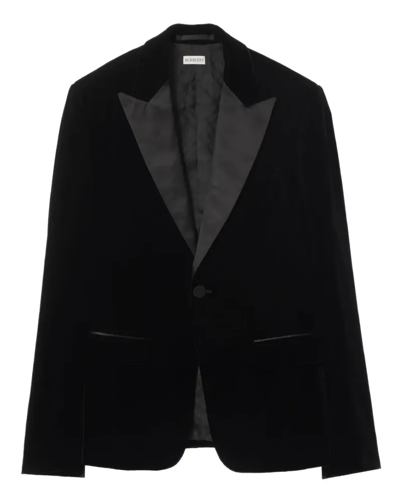 Burberry Smoking-Jacke aus Samt mit steigendem Revers - Schwarz Schwarz