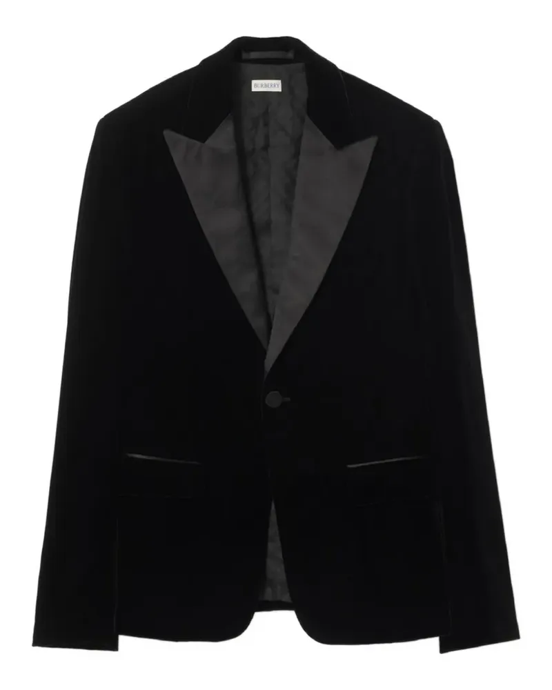 Burberry Smoking-Jacke aus Samt mit steigendem Revers - Schwarz Schwarz