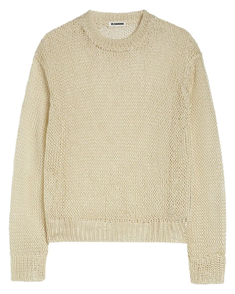 Jil Sander Pullover mit Lochstrickmuster - Nude Nude