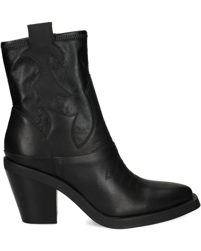 ash 80mm Jagger paneled ankle boots - Schwarz Schwarz