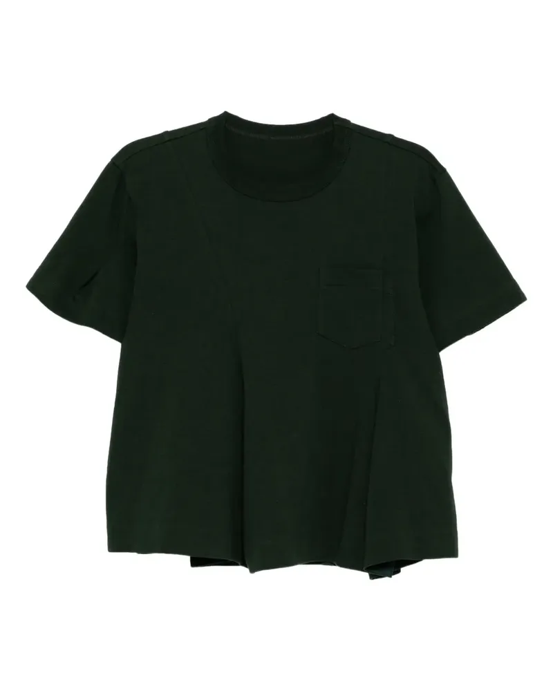 Sacai T-Shirt im Layering-Look - Grün Grün