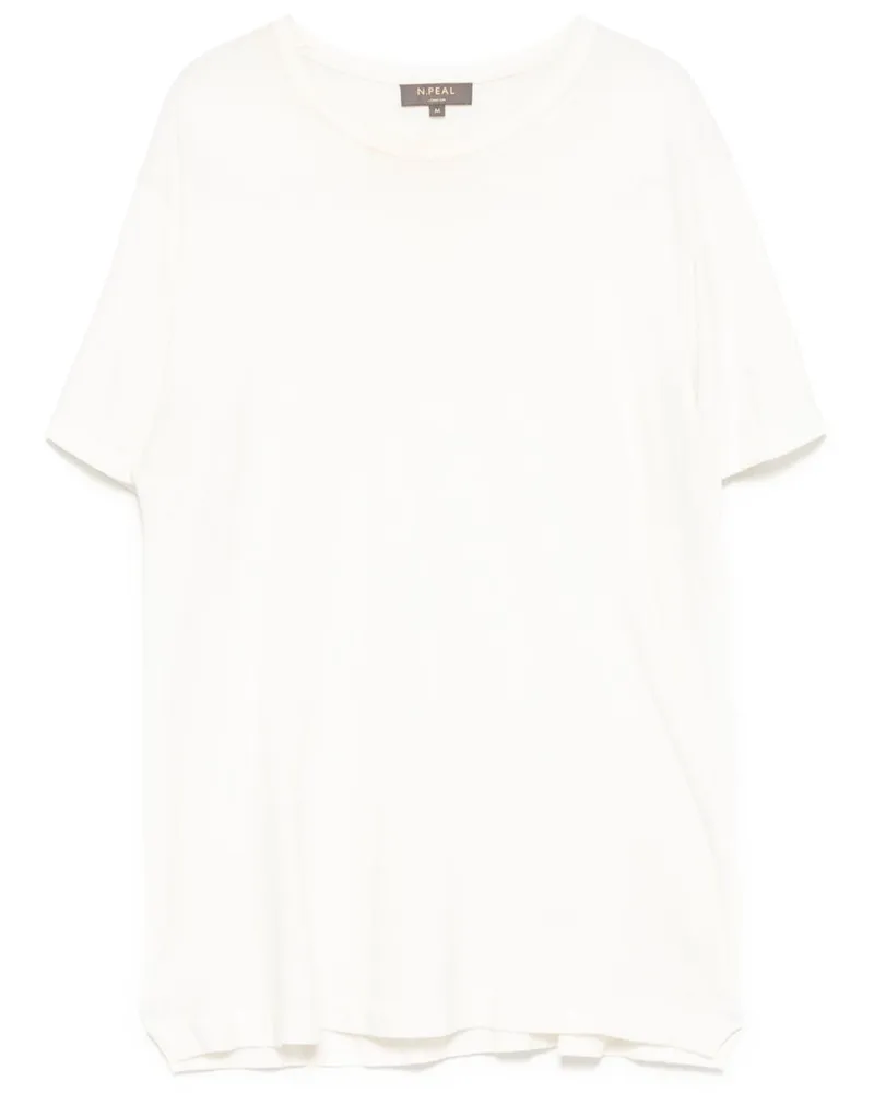 N.Peal T-Shirt mit rundem Ausschnitt - Weiß Weiß