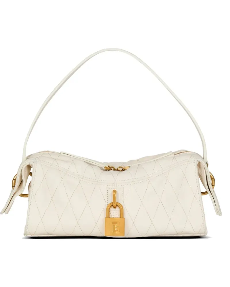 Balmain Kleine Pulse Tasche aus glattem Leder - Weiß Weiß