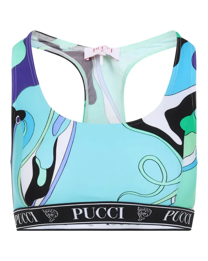 Emilio Pucci Tanktop mit grafischem Print - Blau Blau