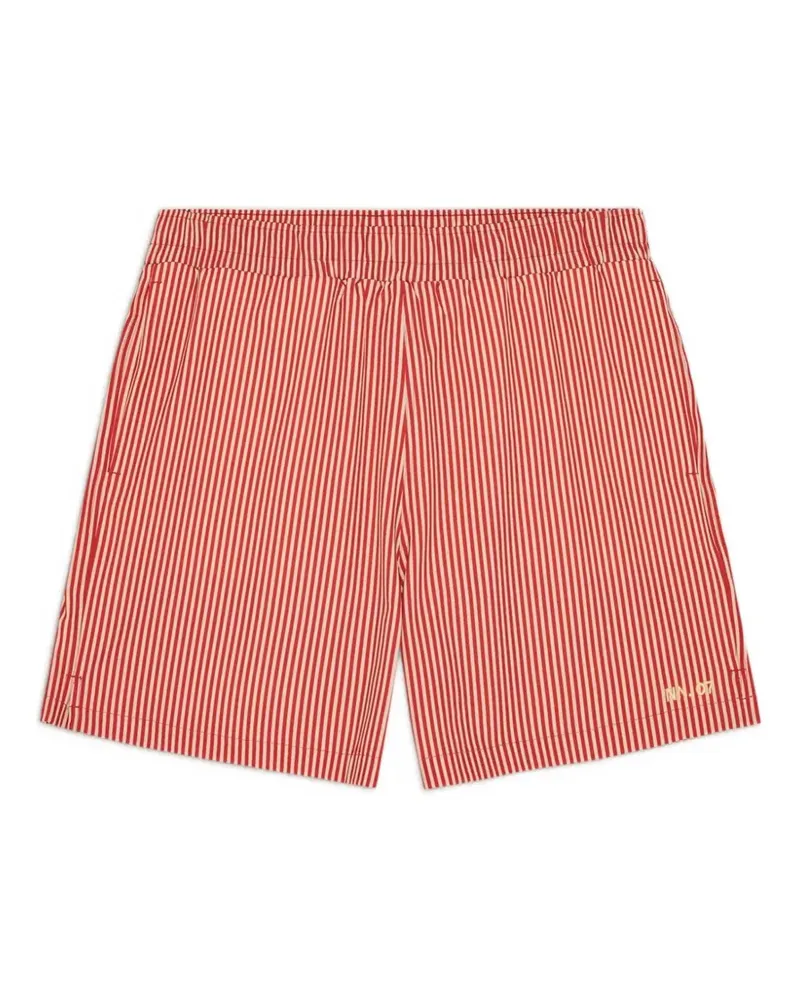 NN 07 Holiday striped swim shorts - Rot Rot
