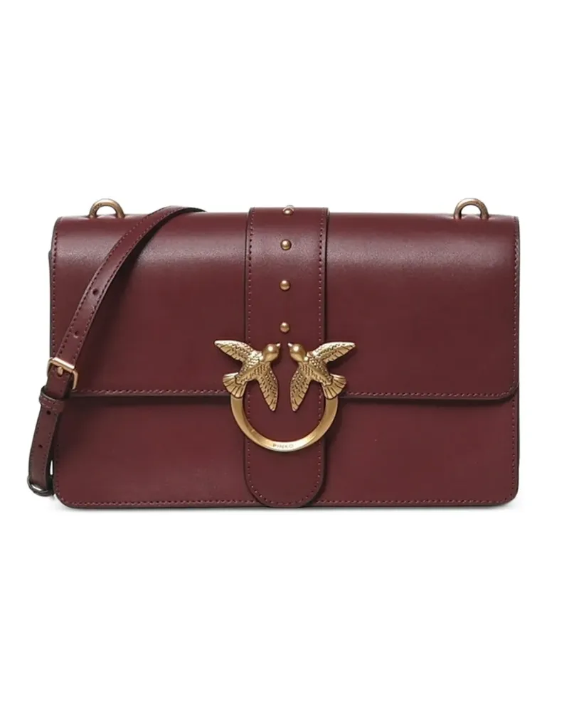 Pinko Love Birds Schultertasche mit Nieten - Rot Rot