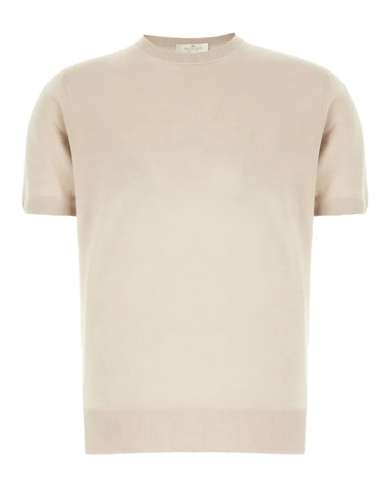PANICALE Cashmere fine-knit silk T-shirt - Nude Nude